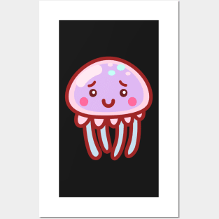 Shy Cotton Candy Jellyfish Posters and Art